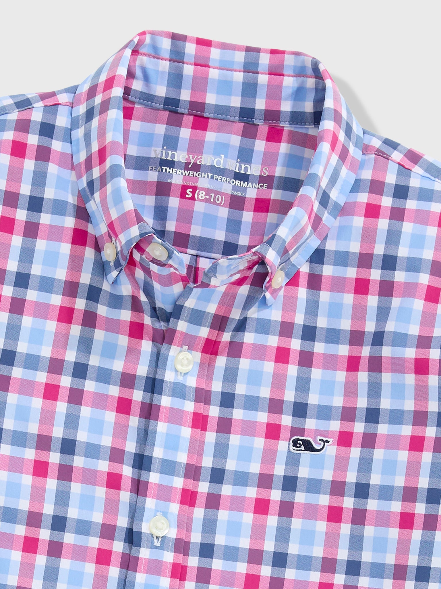 Vineyard Vines Boys' Performance Plaid Featherweight Shirt - Saint Bernard