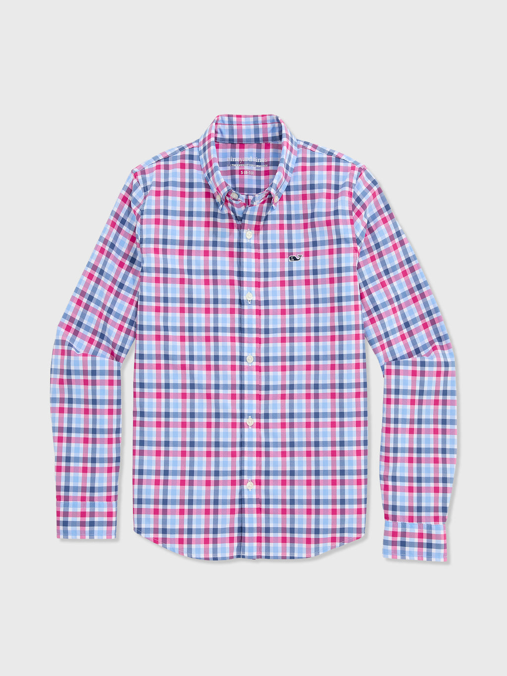 Vineyard Vines Boys' Performance Plaid Featherweight Shirt - Saint Bernard