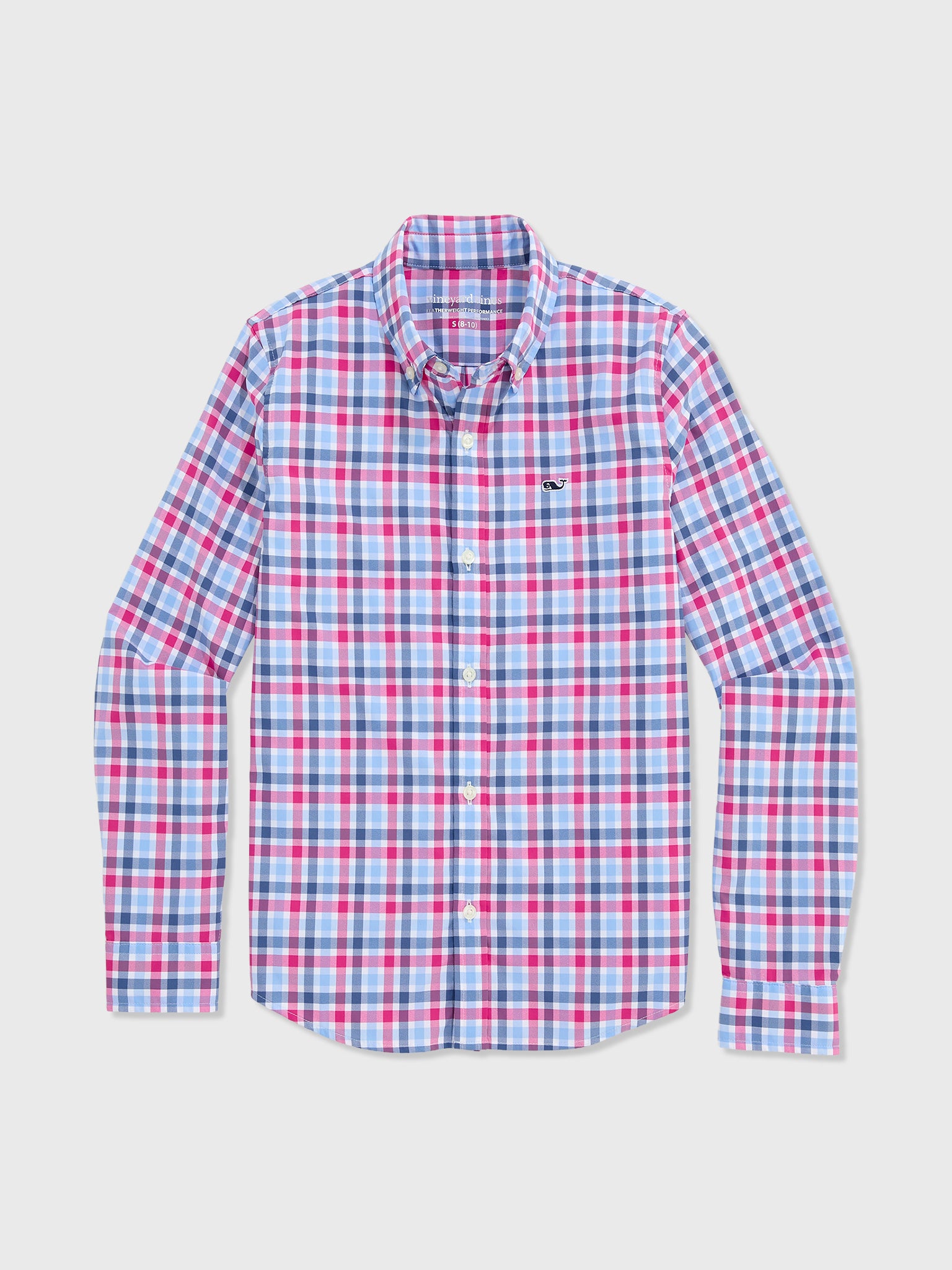 Vineyard Vines Boys' Performance Plaid Featherweight Shirt - Saint Bernard