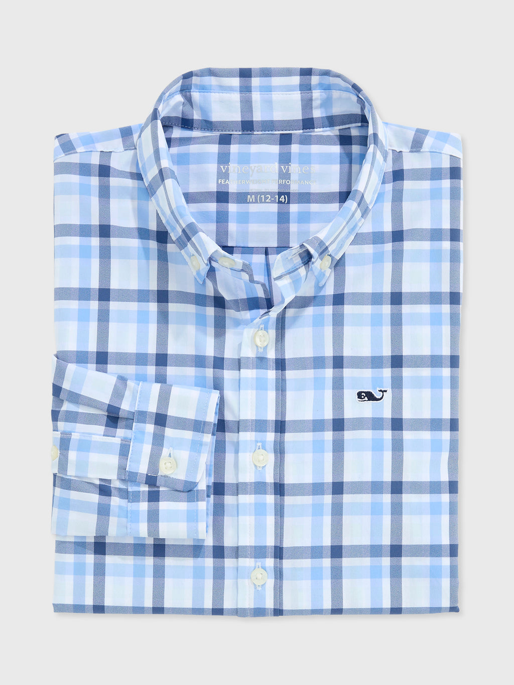 Vineyard Vines Boys' Performance Plaid Featherweight Shirt