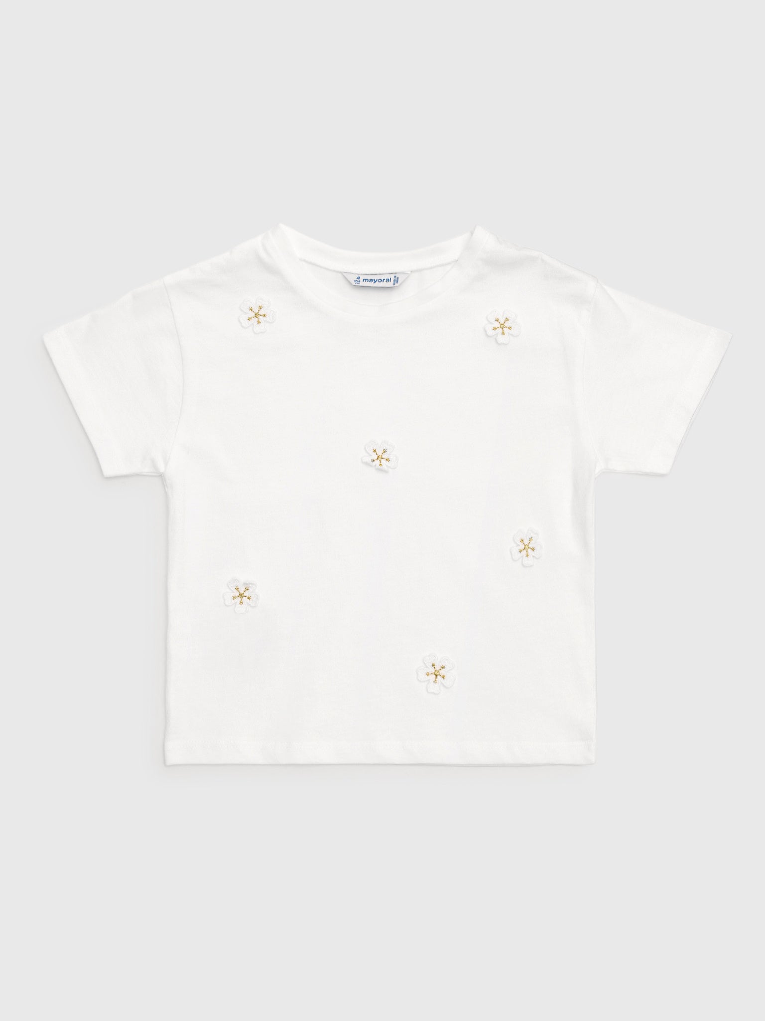 Mayoral Girls' Appliqué T-shirt - Saint Bernard