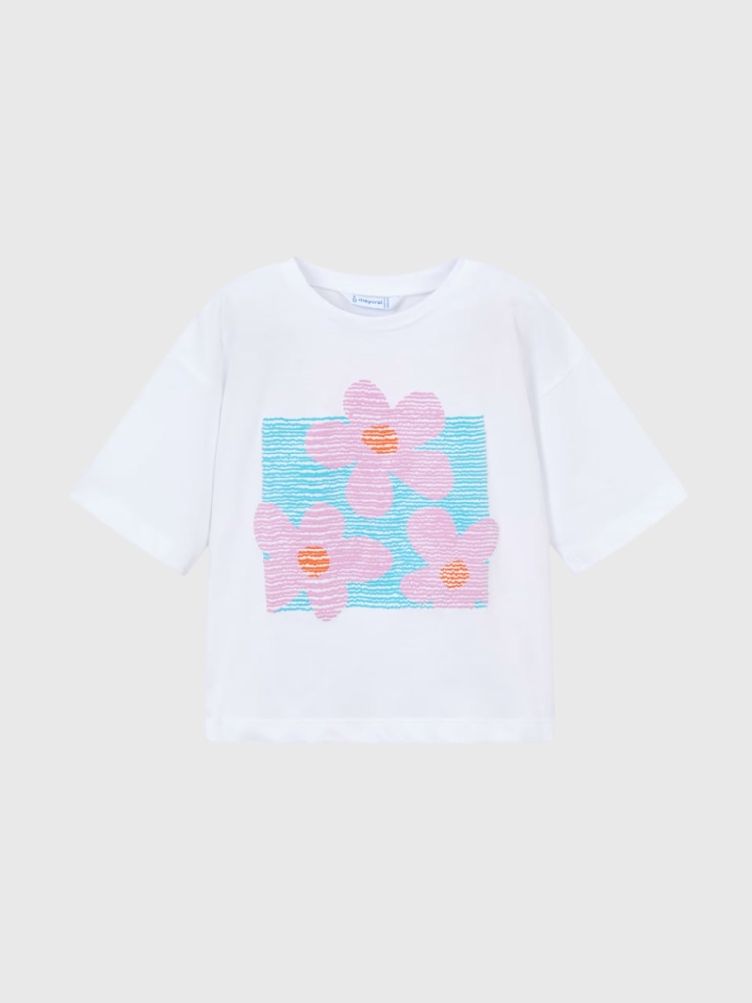 Mayoral Girls' Drop Shoulder T-Shirt - Saint Bernard