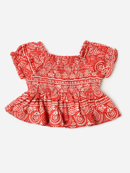 Mayoral Girls' Smocked Blouse