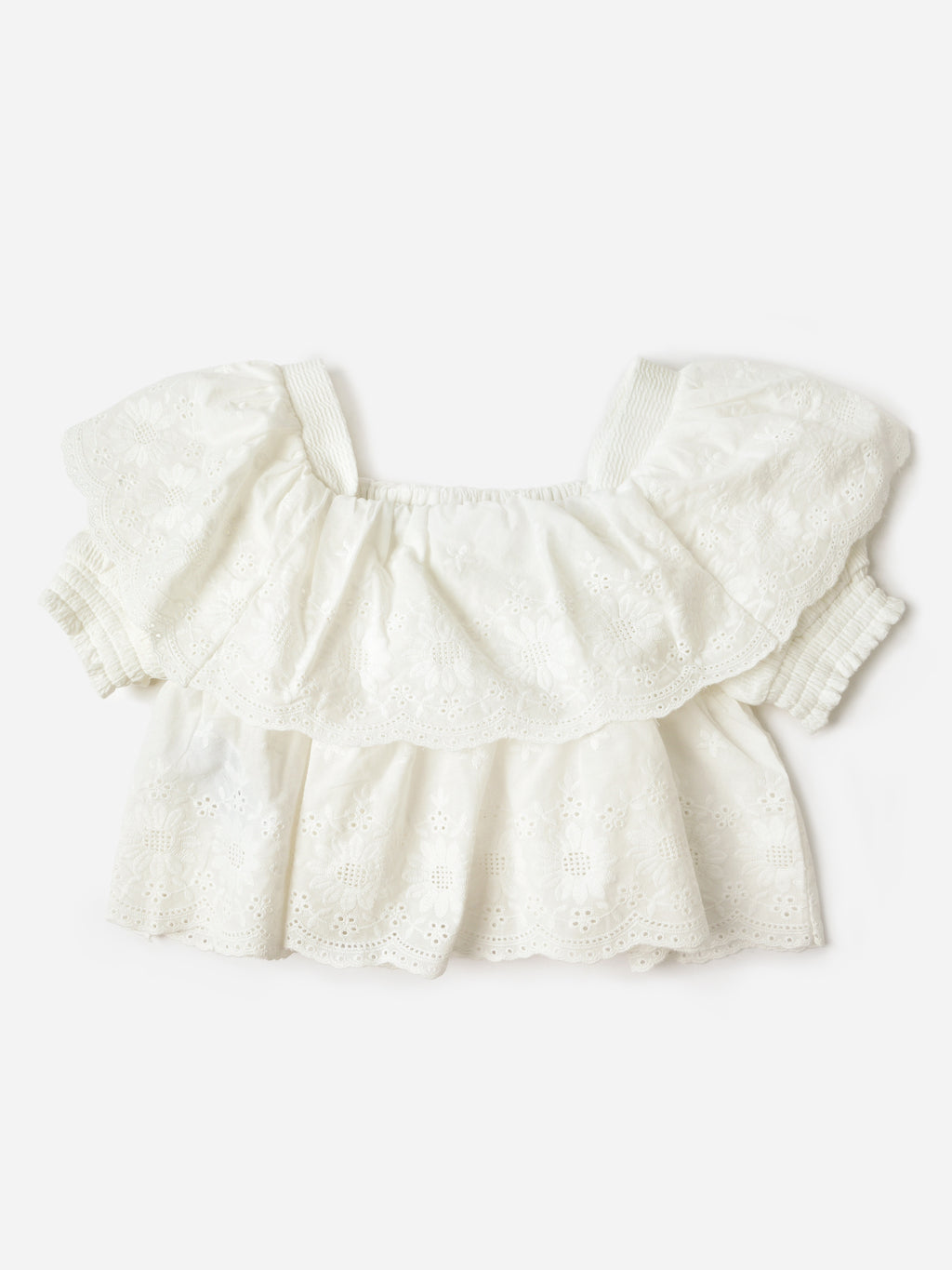 Mayoral Girls' Eyelet Blouse - Saint Bernard