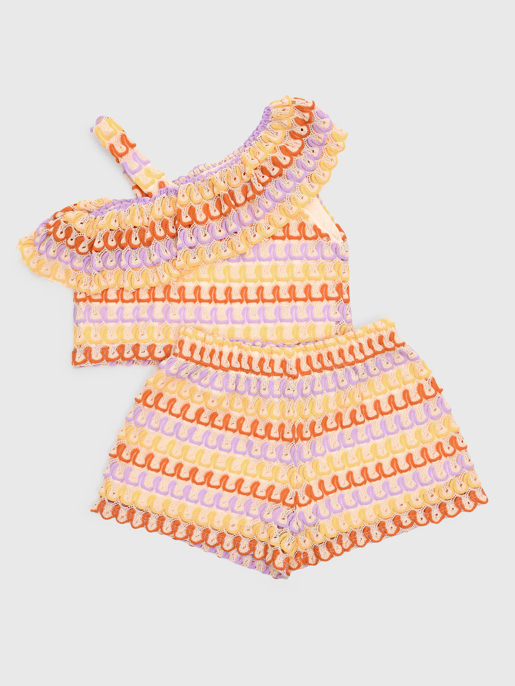 Mayoral Girls' Knit Top & Short Set - Saint Bernard
