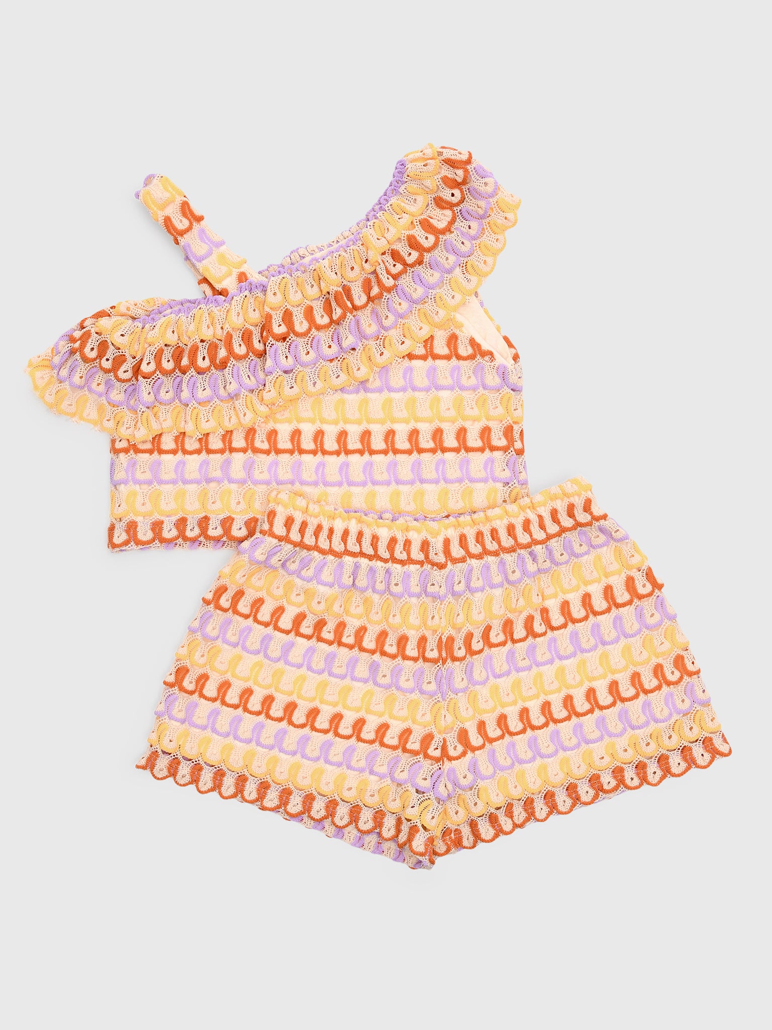 Mayoral Girls' Knit Top & Short Set - Saint Bernard