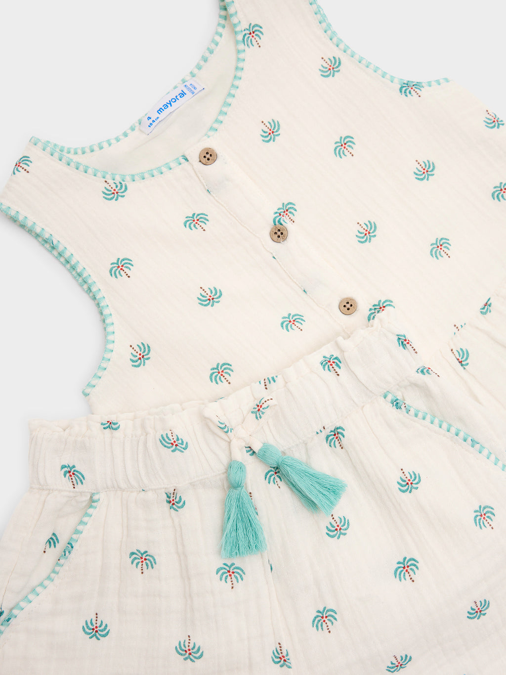 Mayoral Girls' Printed Shirt & Short Set - Saint Bernard