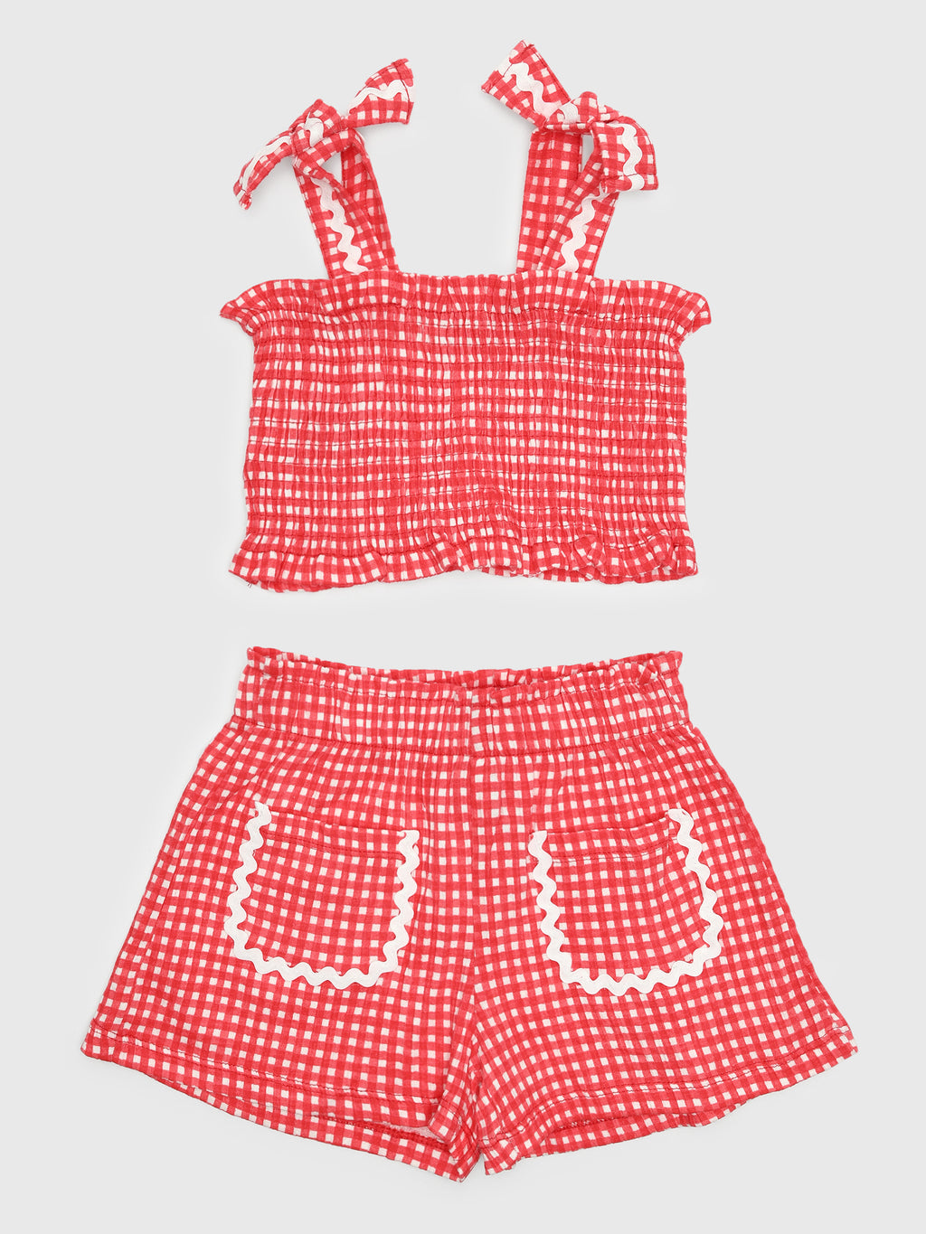 Mayoral Girls' Smocked Top & Short Set - Saint Bernard