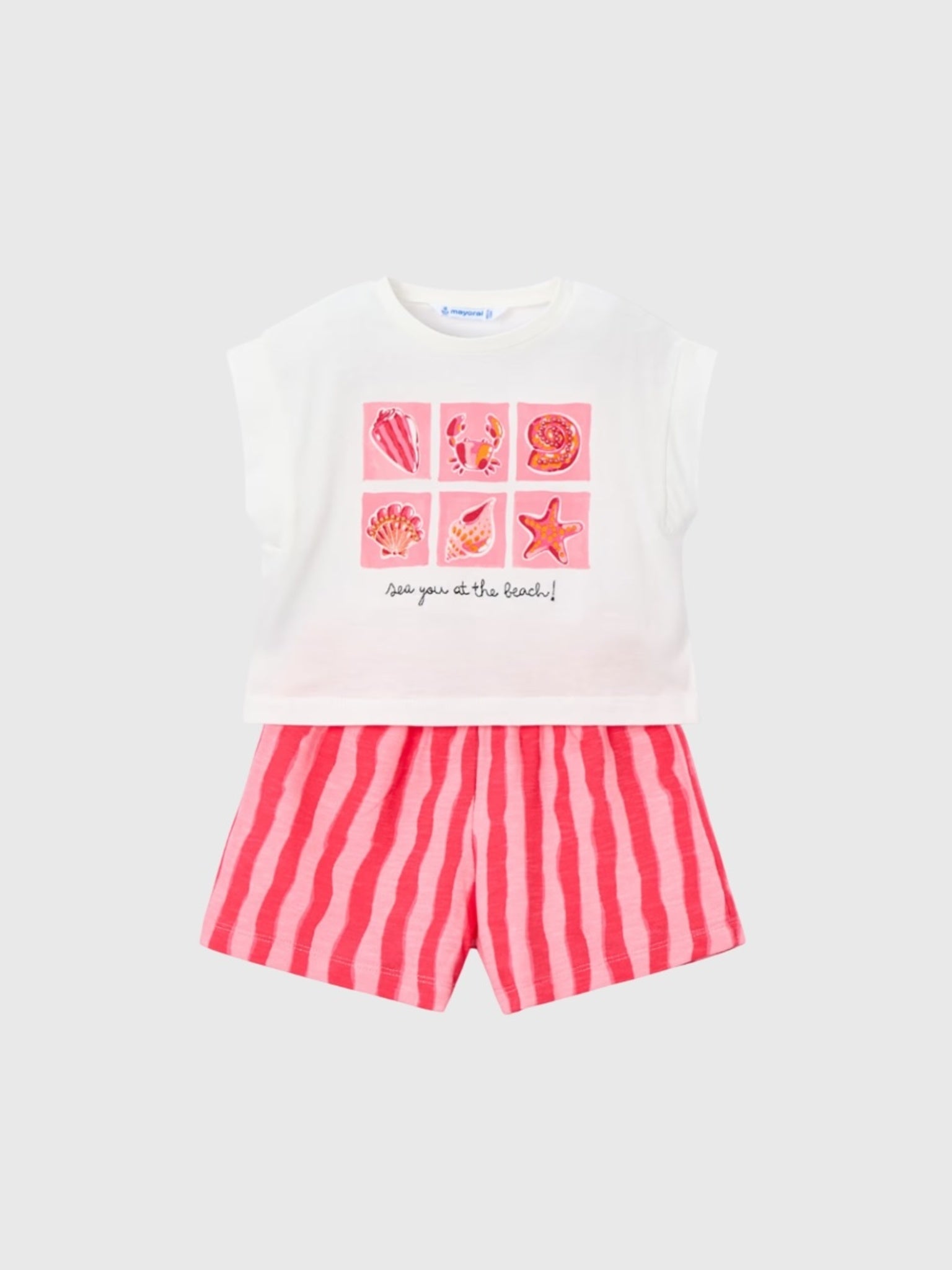 Mayoral Girls' Printed T-Shirt & Short Set - Saint Bernard