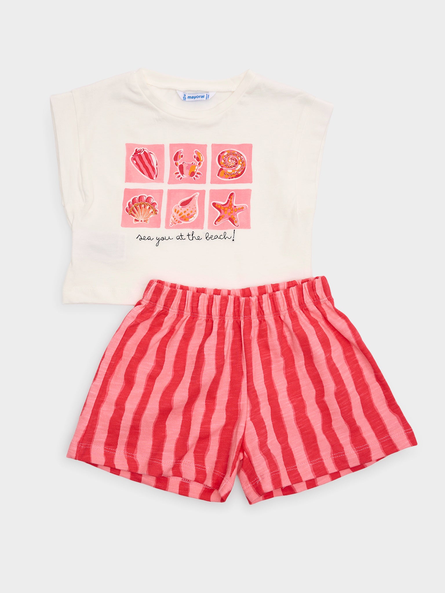 Mayoral Girls' Printed T-Shirt & Short Set - Saint Bernard