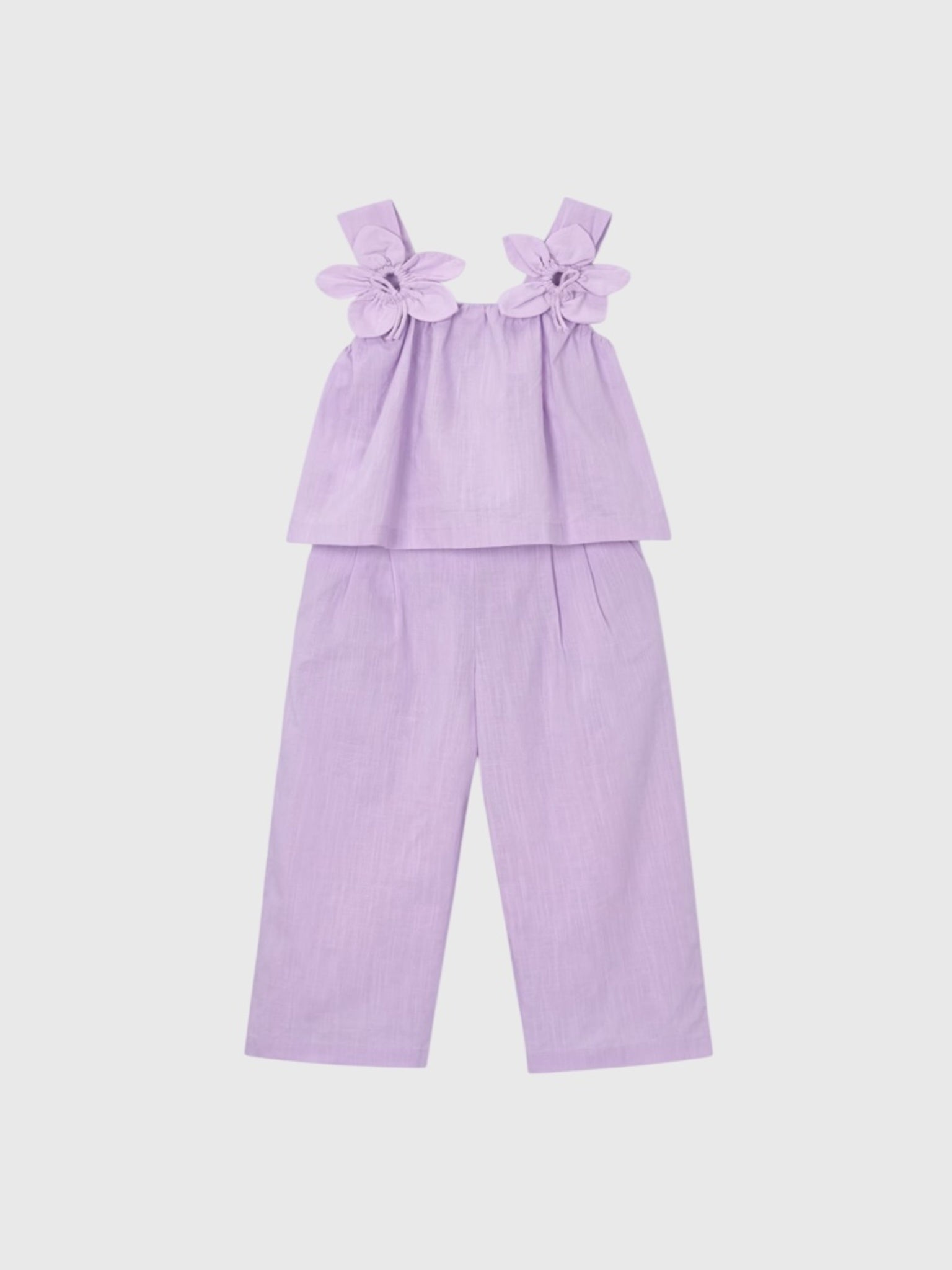 Mayoral Girls' Flower Top & Pant Set - Saint Bernard