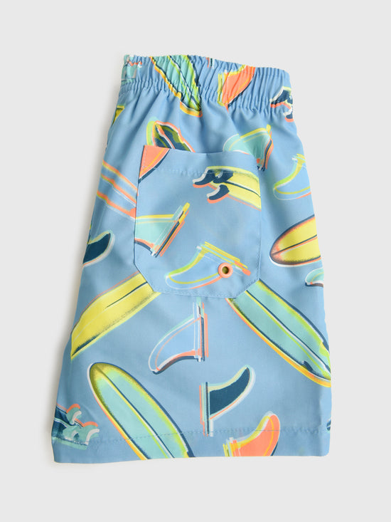 Mayoral set of 2 swim shorts - sailboats and stripes