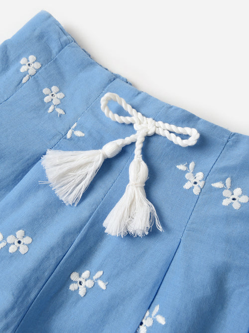 Mayoral Girls' Embroidered Skort