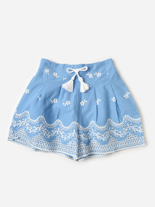 Mayoral Girls' Embroidered Skort