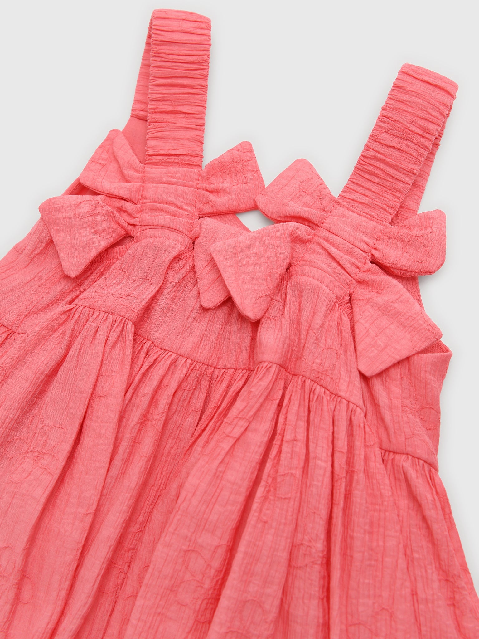 Mayoral Girls' Jacquard Flower Dress - Saint Bernard