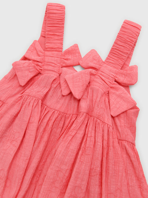 Mayoral Girls' Jacquard Flower Dress