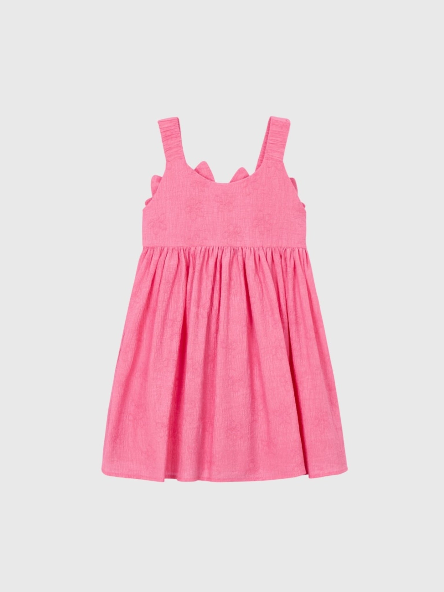 Mayoral Girls' Jacquard Flower Dress - Saint Bernard