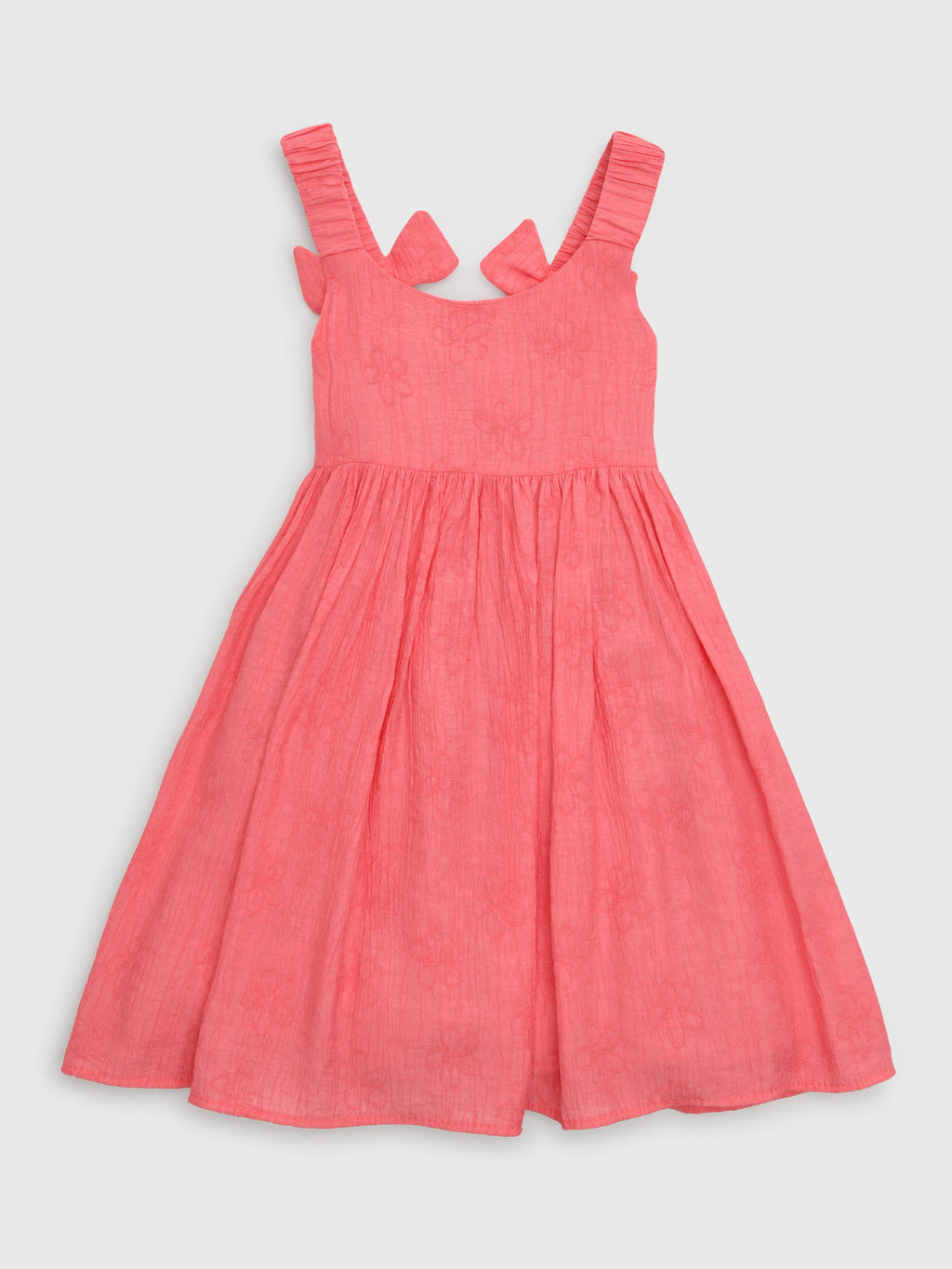 Mayoral Girls' Jacquard Flower Dress - Saint Bernard