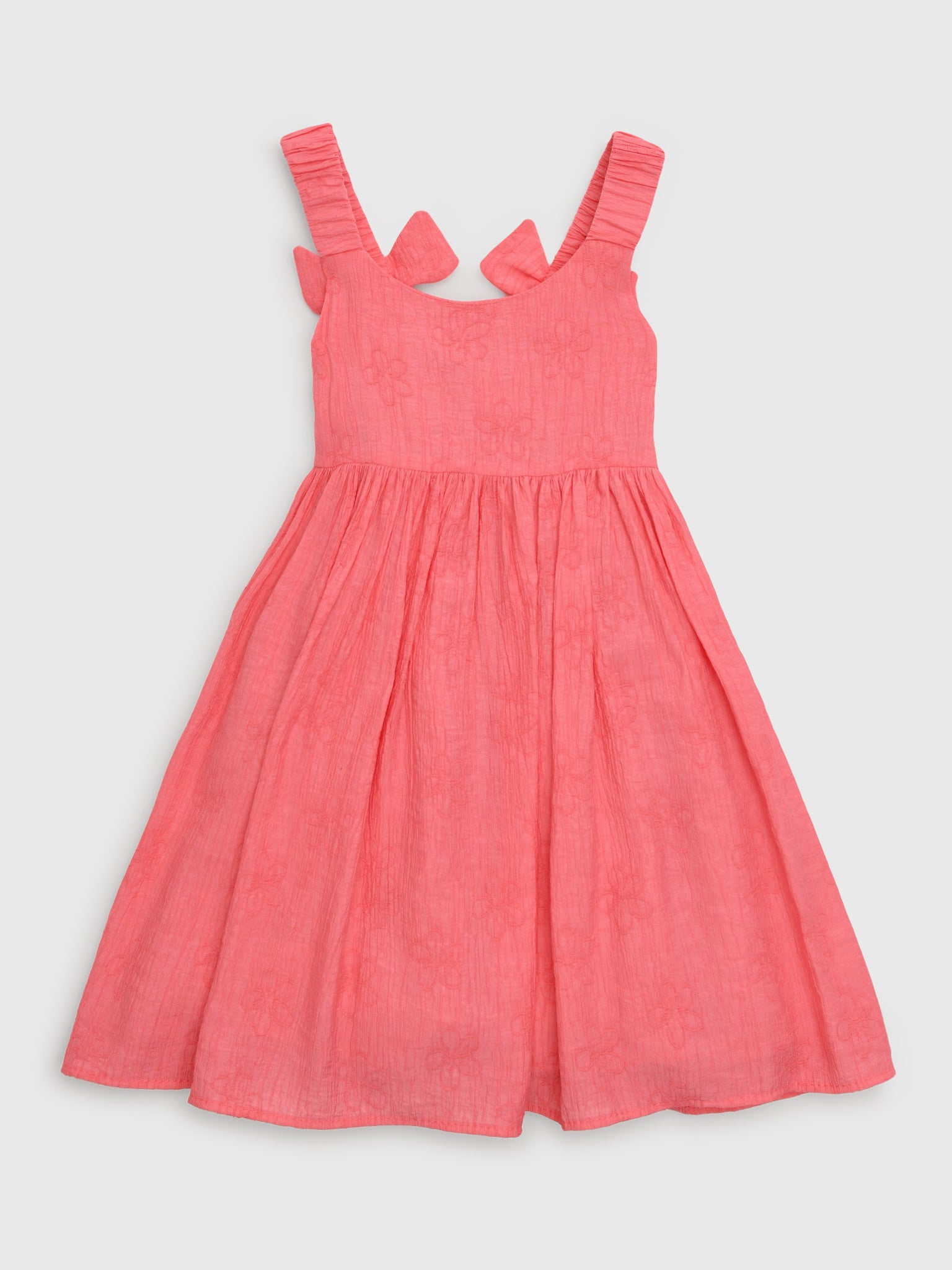 Mayoral Girls' Jacquard Flower Dress - Saint Bernard