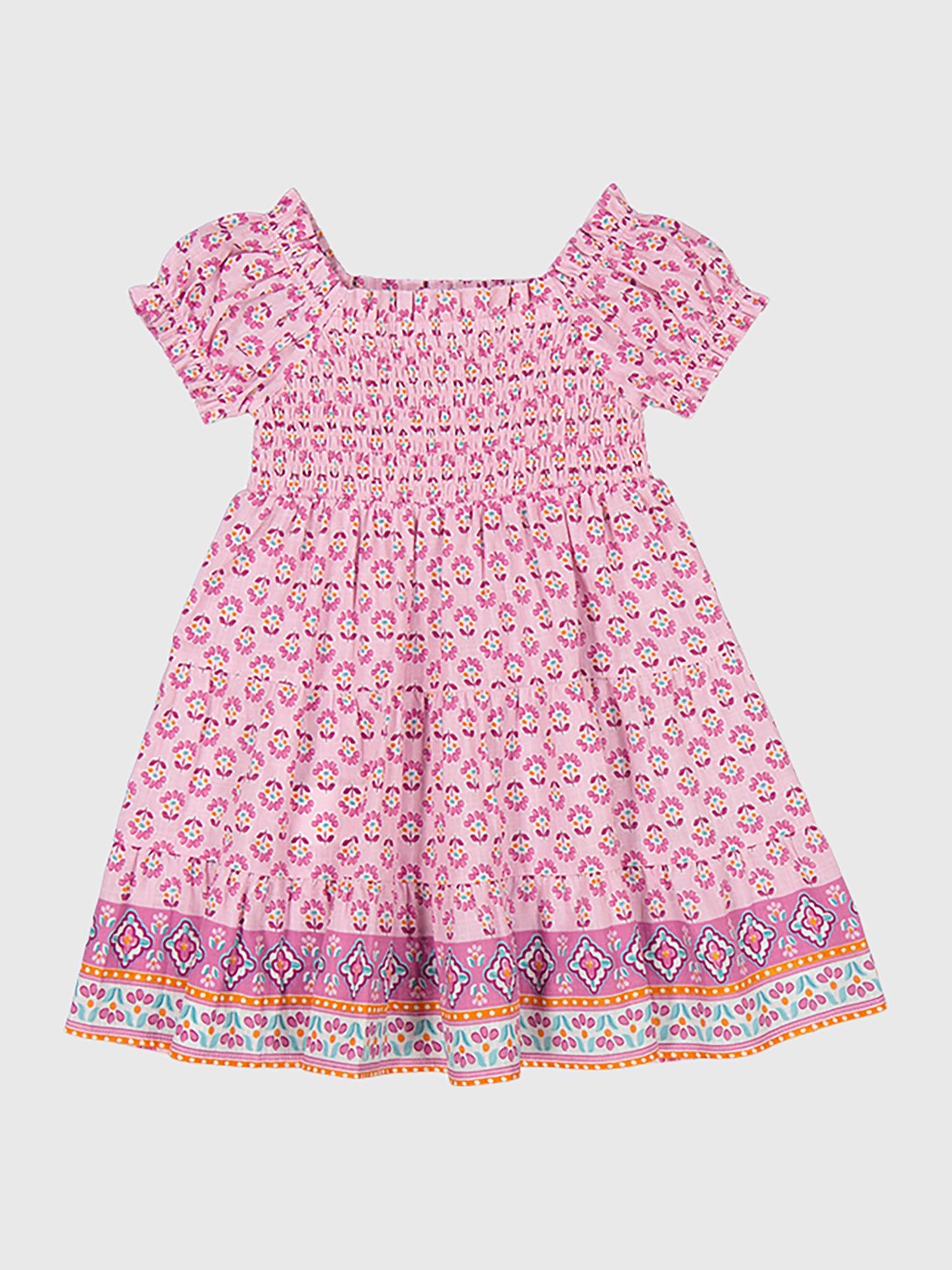 Mayoral Girls' Smocked Dress - Saint Bernard
