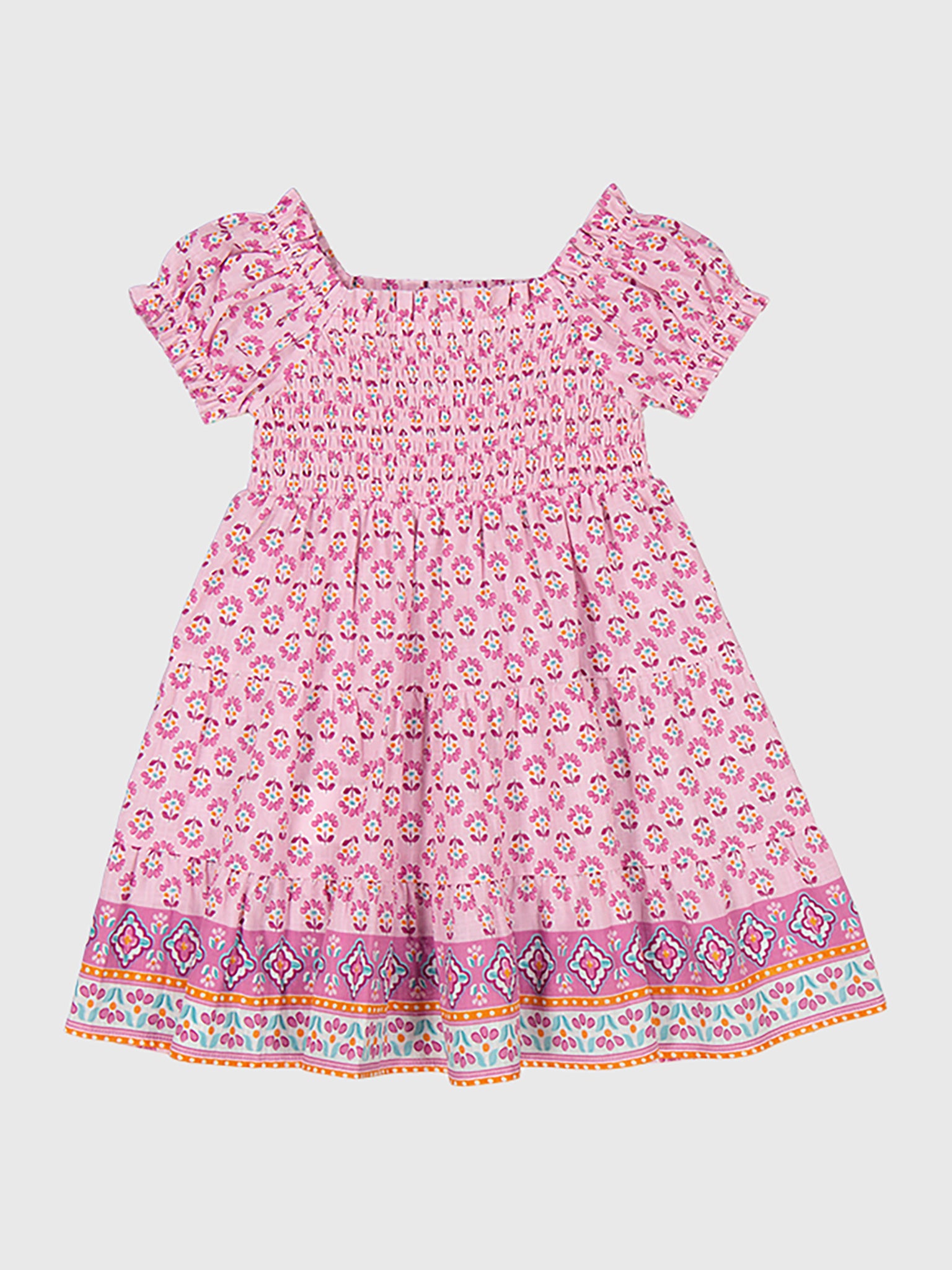Mayoral Girls' Smocked Dress - Saint Bernard