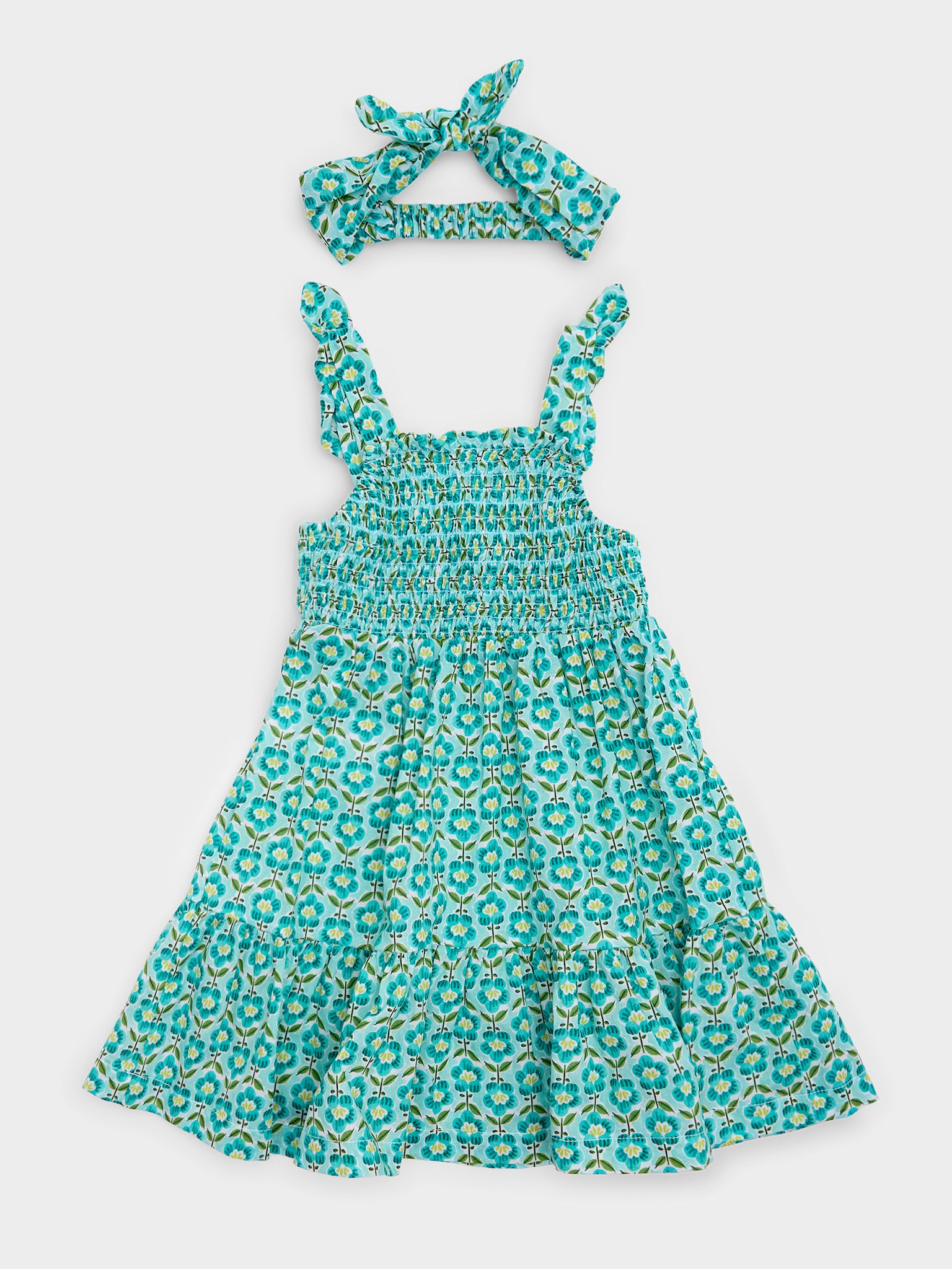Mayoral Girls' Dress & Headband Set - Saint Bernard