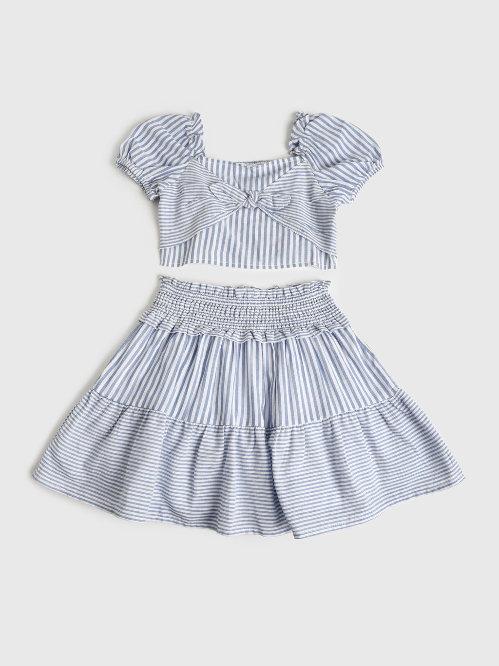 Mayoral Girls' Striped Skirt Set - Saint Bernard