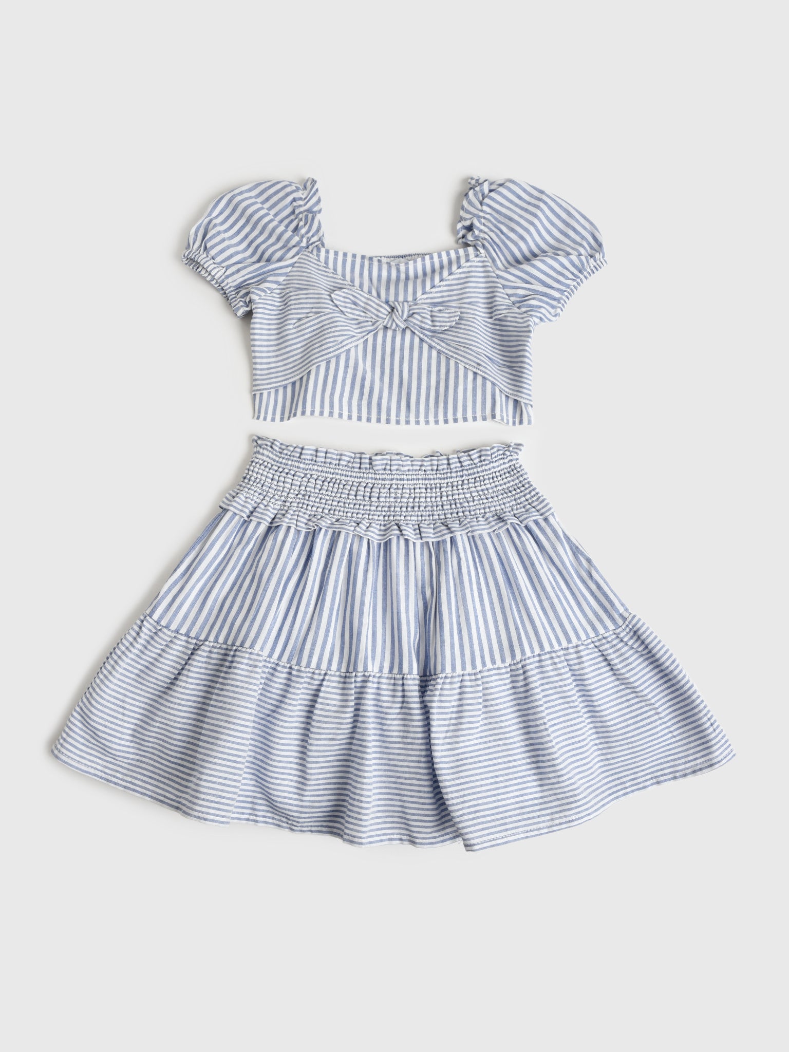 Mayoral Girls' Striped Skirt Set - Saint Bernard