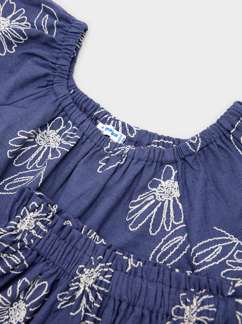 Mayoral Girls' Linen Blouse & Skirt Set