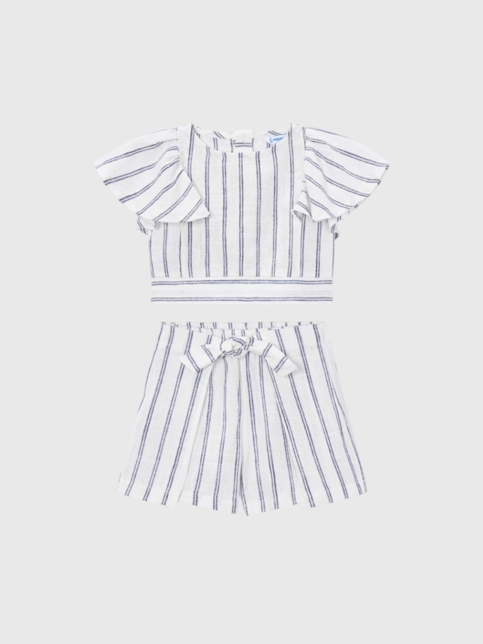 Mayoral Girls' Striped Blouse & Skirt Set - Saint Bernard