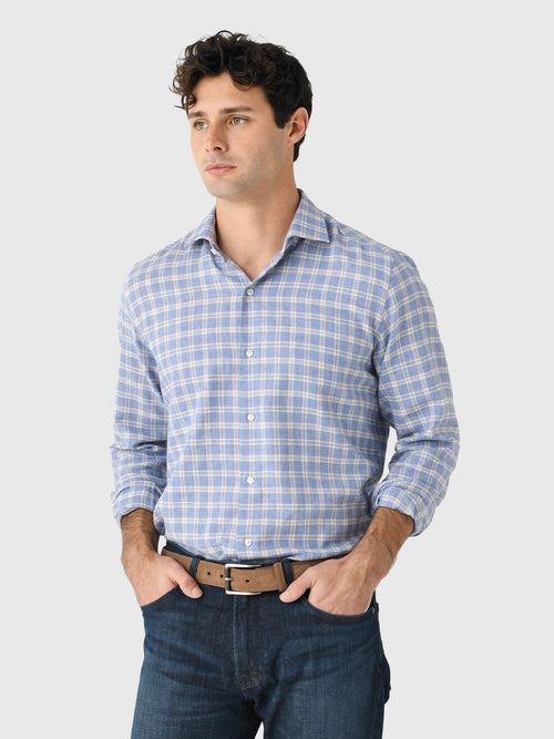 Maria Santangelo Men's Plaid Woven Shirt