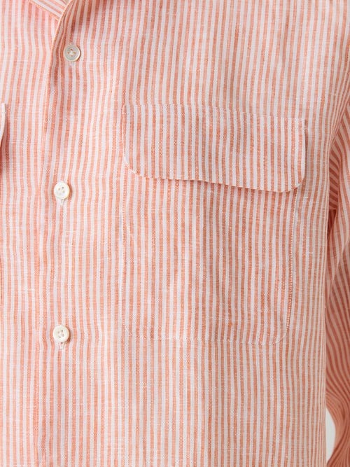 Mario Santangelo Men's Stripe Woven Camp Shirt