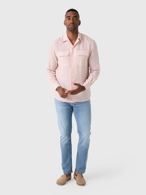 Maria Santangelo Men's Stripe Woven Camp Shirt