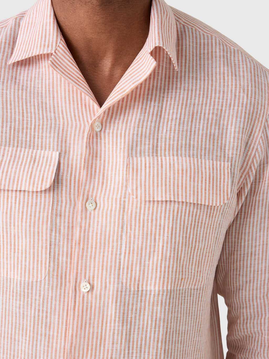 Mario Santangelo Men's Stripe Woven Camp Shirt - Saint Bernard