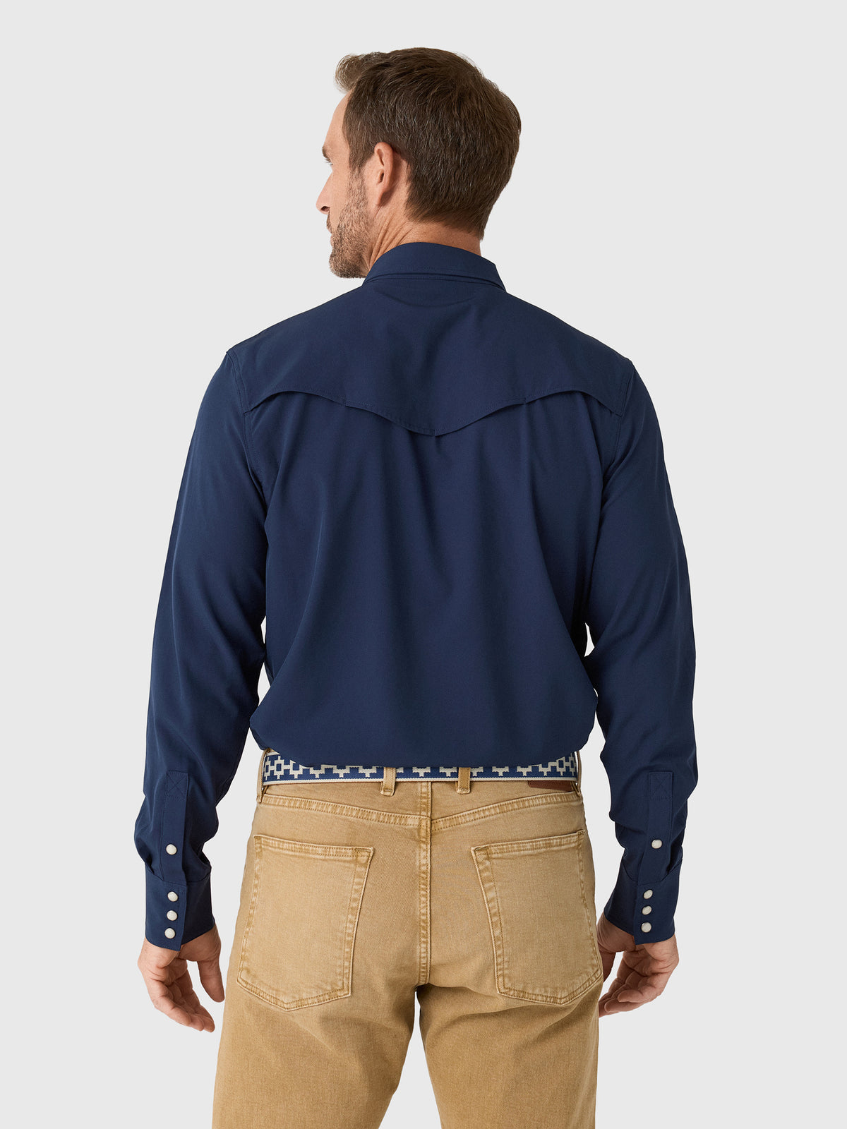 Tecovas Men's Performance Western Pearl Snap Shirt - Saint Bernard