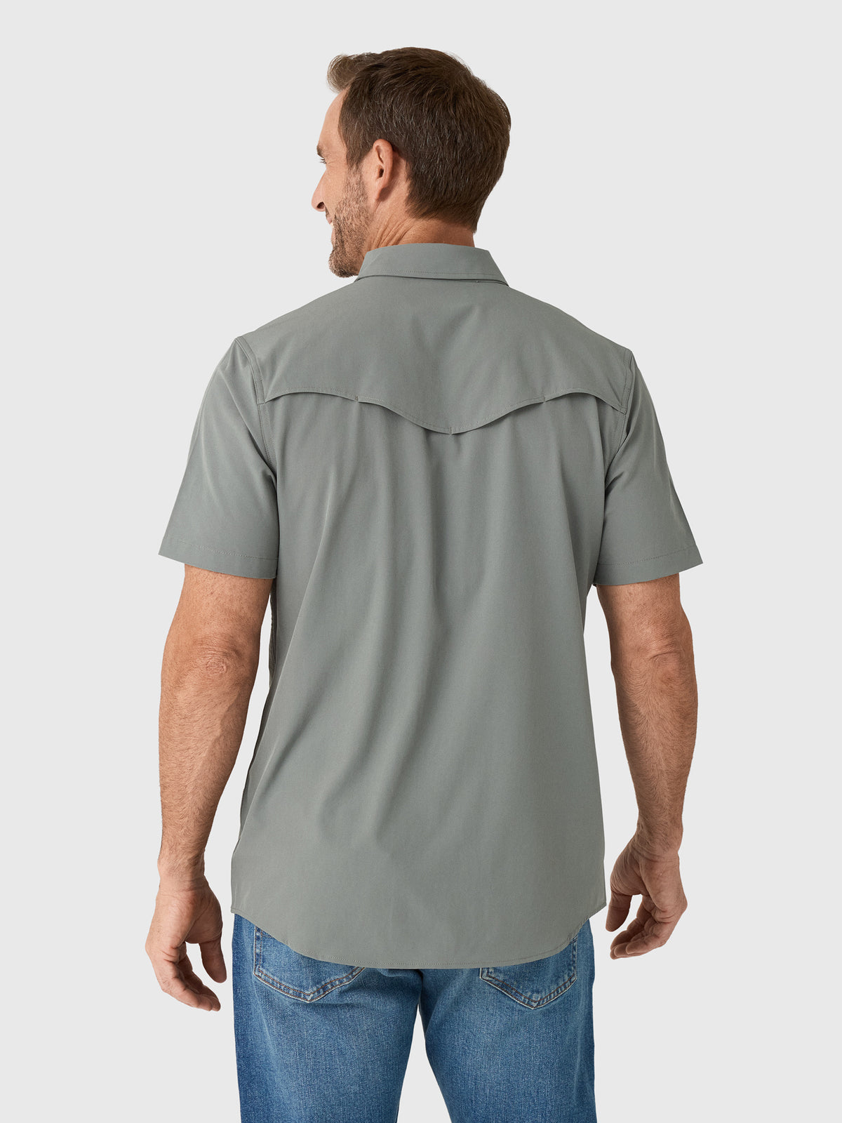 Tecovas Men's Performance Western Short Sleeve Pearl Snap Shirt - Saint Bernard