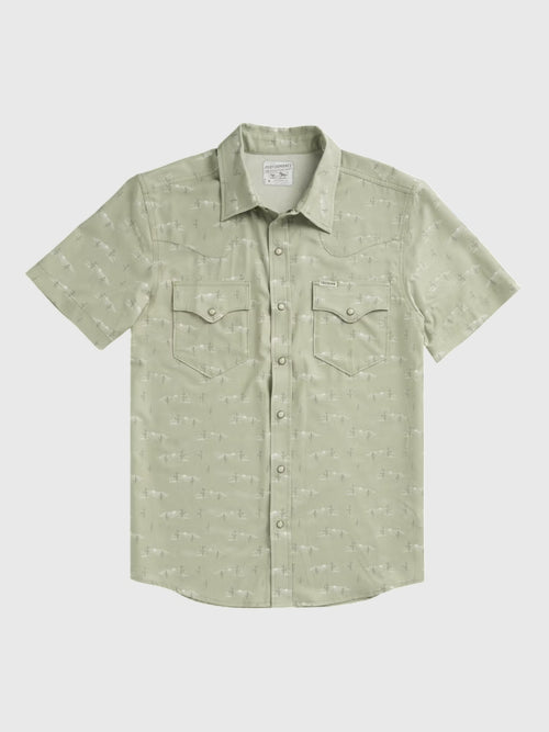 Tecovas Men's Performance Western Short Sleeve Pearl Snap Shirt - Saint Bernard