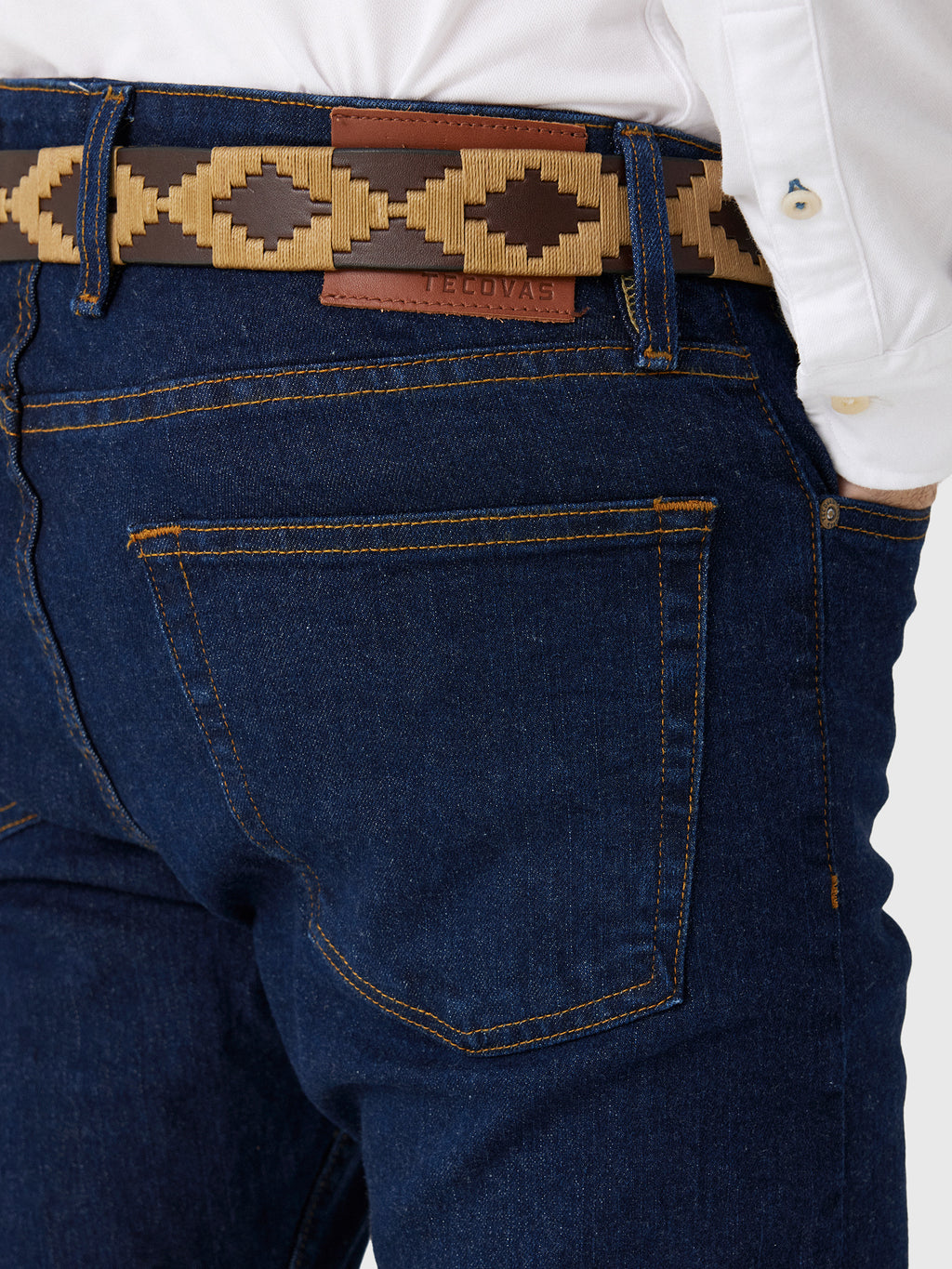 Tecovas Men's Slim Straight Stretch Denim Jean - Saint Bernard
