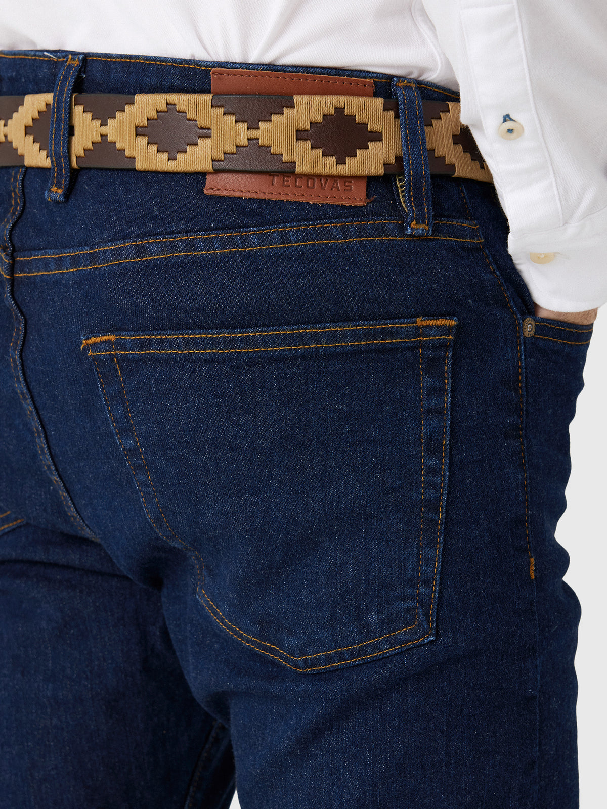 Tecovas Men's Slim Straight Stretch Denim Jean - Saint Bernard