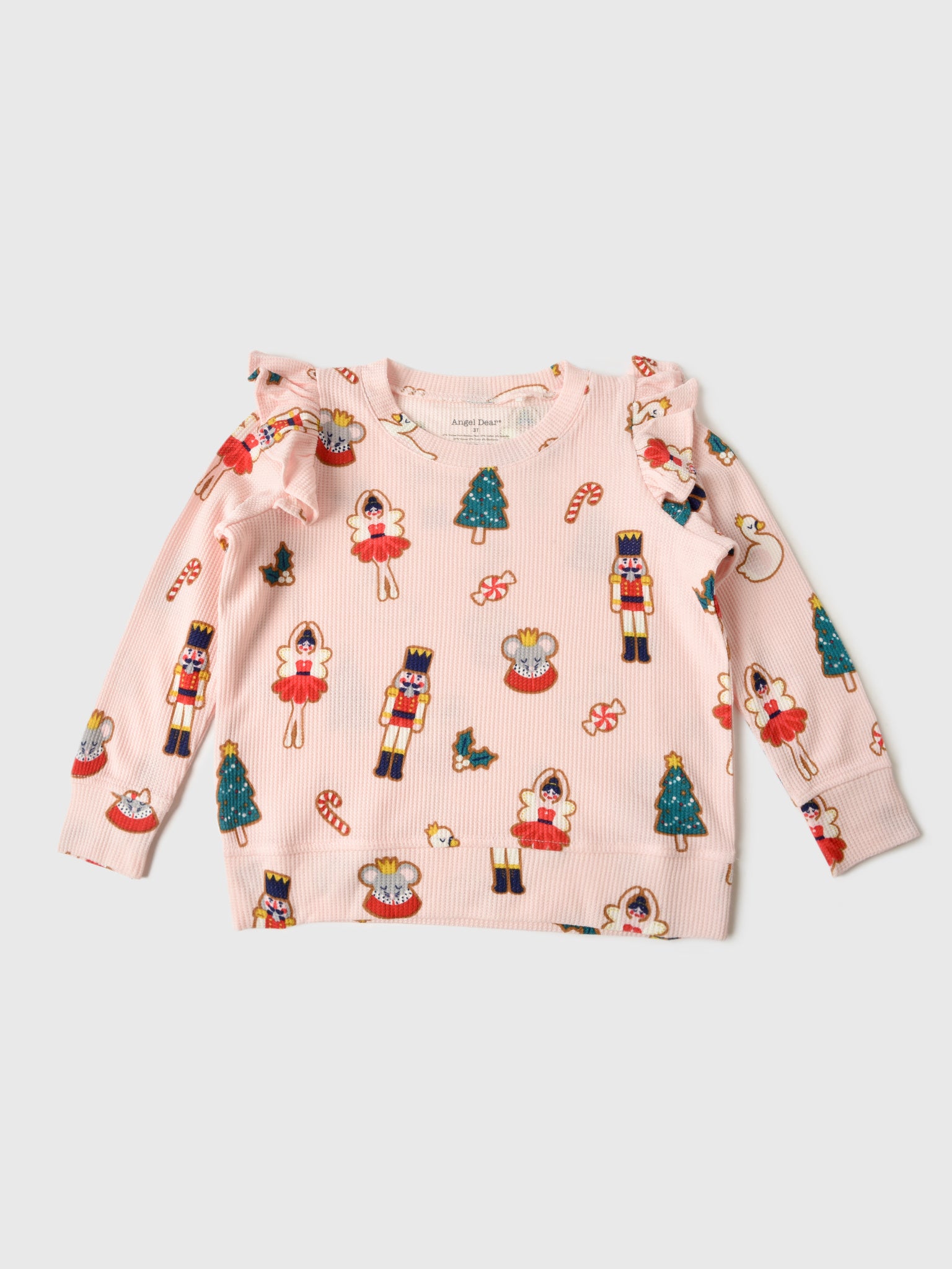 Angel Dear Girls' Ruffle Sweatshirt - Saint Bernard