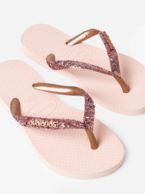 Havaianas Girls' Slim Glitter II Flip Flop - Saint Bernard