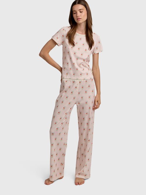 Cozyland Women's Baby Jean Long Pajama Set - Saint Bernard