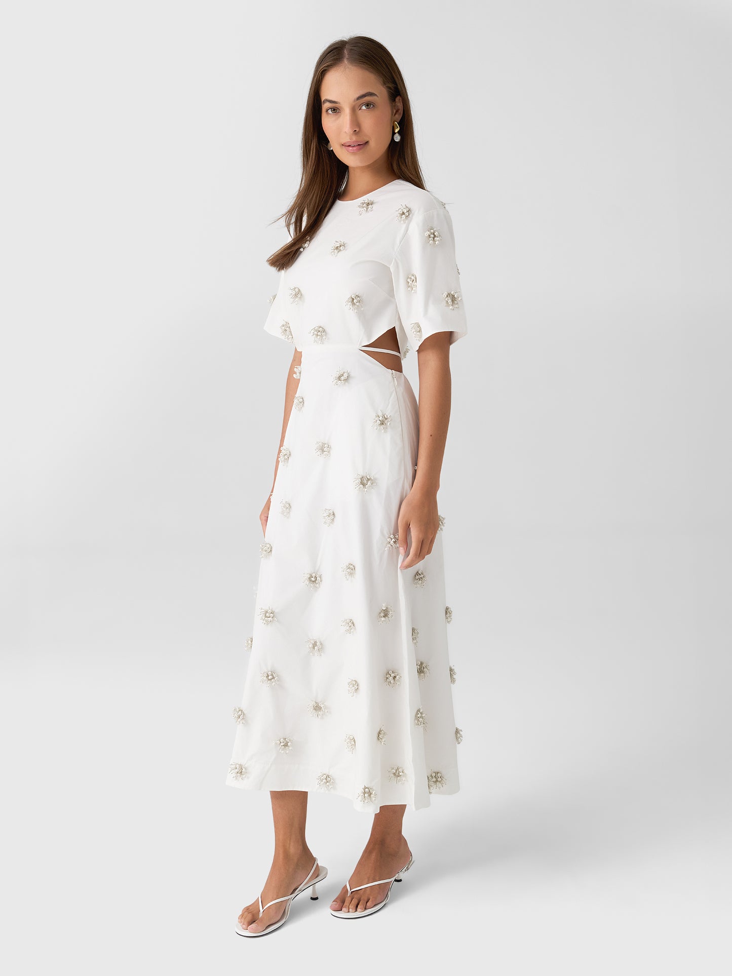 Simkhai Women's Starla Embellished Midi Dress