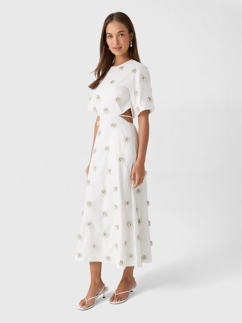 Simkhai Women's Starla Embellished Midi Dress