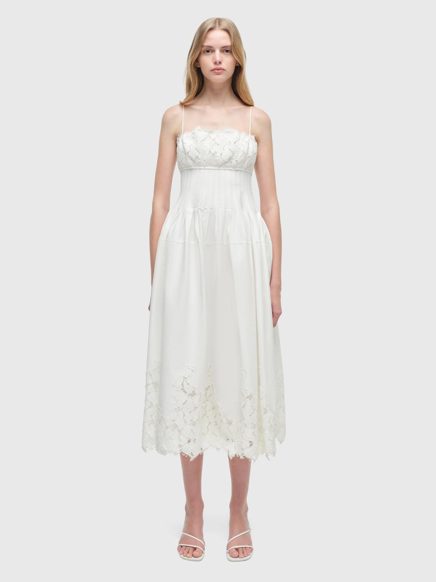 Simkhai Women's Lilianna Lace Midi Dress - Saint Bernard