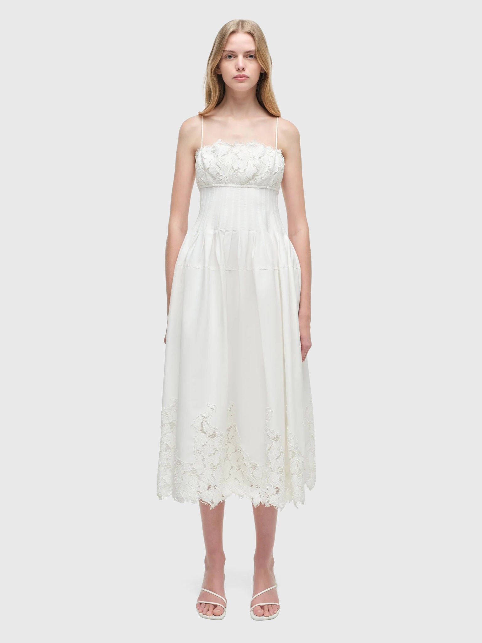Simkhai Women's Lilianna Lace Midi Dress - Saint Bernard