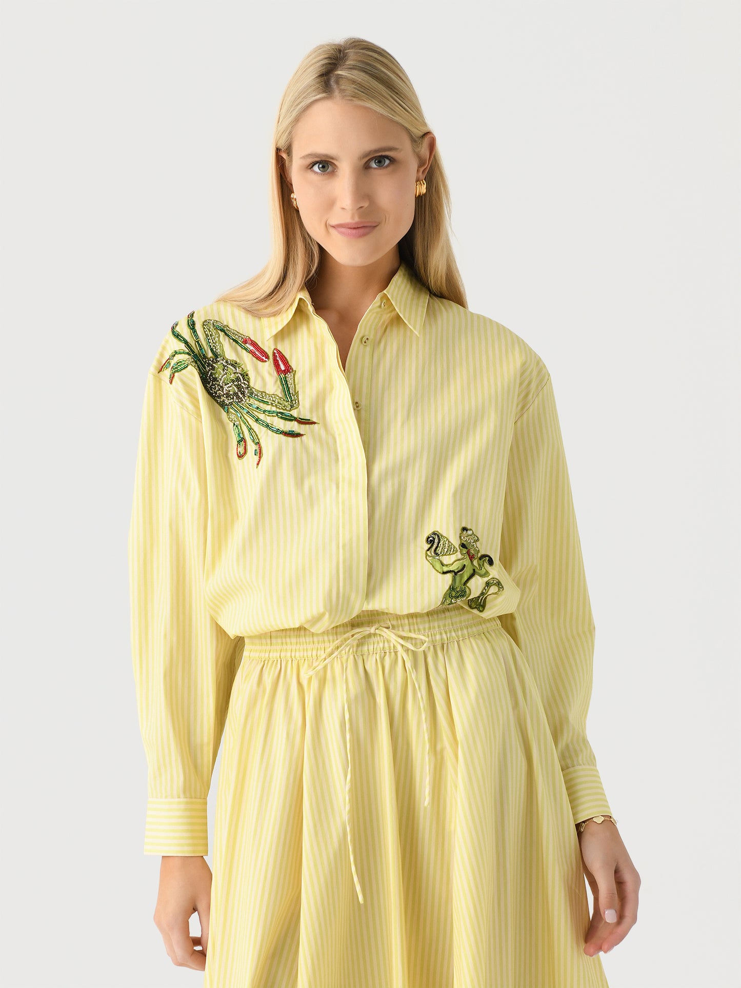 Alemais Women's Seb Embellished Shirt - Saint Bernard