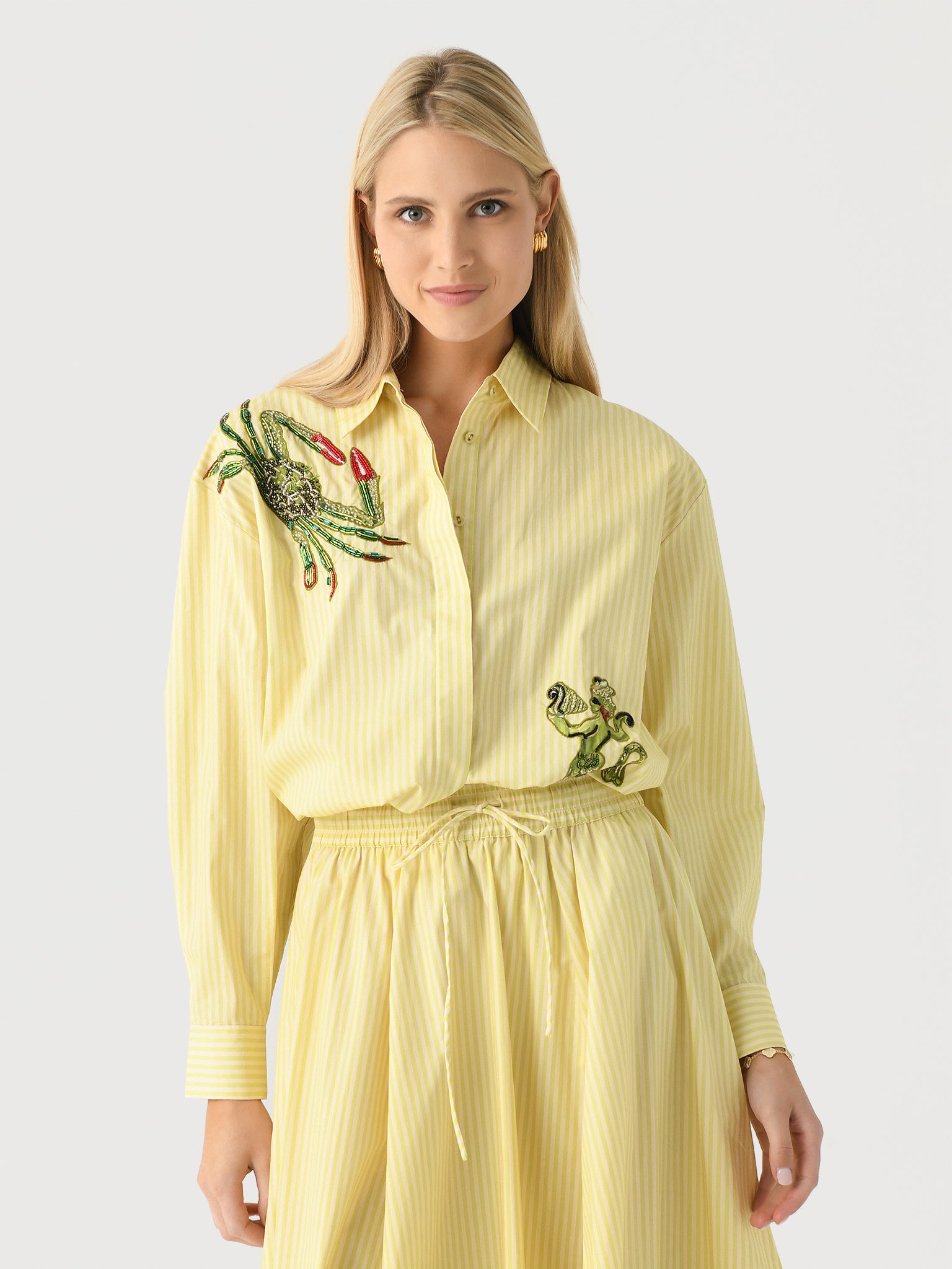 Alemais Women's Seb Embellished Shirt - Saint Bernard