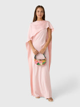 Simkhai Women's Izel Satin Cape Gown - Saint Bernard