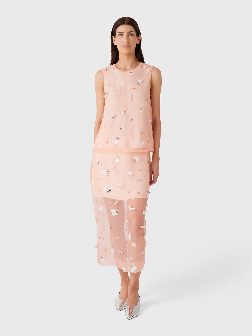 Simkhai Women's Celia Embellished Organza Top